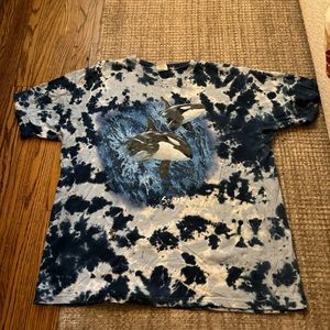 Tie dyed sea world tshirt oversized
